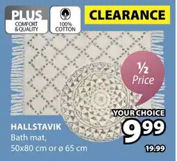 JYSK HALLSTAVIK Bath mat offer