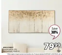 JYSK BIRCH FOREST Framed wall art offer