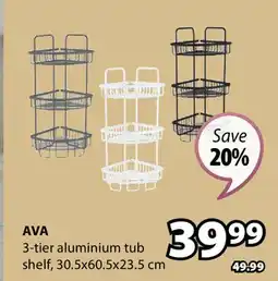 JYSK Ava 3-tier aluminium tub shelf offer