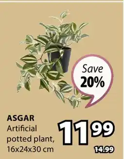 JYSK ASGAR Artificial potted plant offer