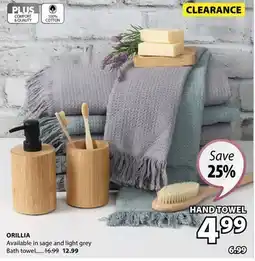 JYSK ORILLA Hand Towel offer