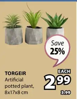 JYSK TORGEIR Artificial potted plant offer