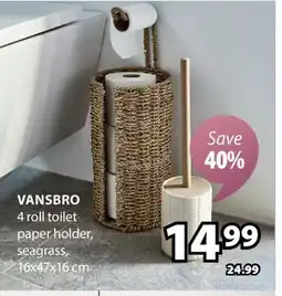JYSK VANSBRO 4 roll toilet paper holder offer