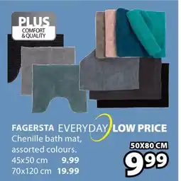 JYSK FAGERSTA Chenille bath mat offer