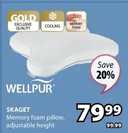 JYSK SKAGET Memory foam pillow offer