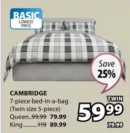 JYSK Cambridge 7-piece bed-in-a-bag offer