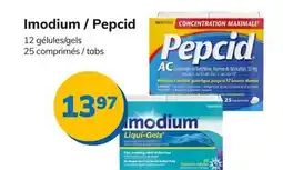 Accès pharma Imodium / Pepcid 12 gels 25 tabs offer