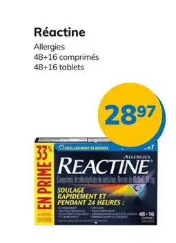 Accès pharma Réactine Allergies offer