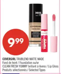 Pharmaprix COVERGIRL TRUBLEND MATTE MADE Foundation or CLEAN FRESH YUMMY Lip Gloss offer
