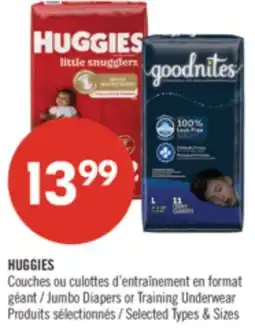 Pharmaprix HUGGIES Jumbo Diapers or Training Underwear offer