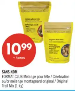 Pharmaprix NO NAME FORMAT CLUB Celebration or Original Trail Mix offer