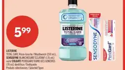 Pharmaprix LISTERINE TOTAL CARE Mouthwash (250 mL), SENSODYNE (135 mL) or COLGATE PERIOGARD (70 mL) Toothpaste offer