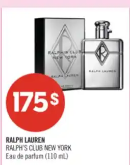 Pharmaprix RALPH LAUREN RALPH'S CLUB NEW YORK Eau de parfum offer