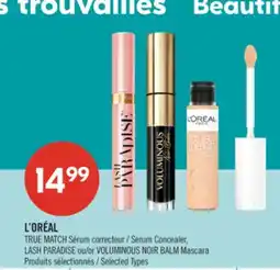 Pharmaprix L'ORÉAL TRUE MATCH Serum Concealer, LASH PARADISE or VOLUMINOUS NOIR BALM Mascara offer