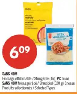 Pharmaprix NO NAME Stringable (16), PC or Shredded (320 g) Cheese offer