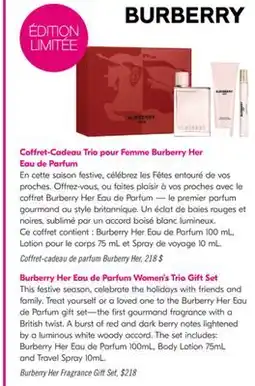 Pharmaprix BURBERRY Her Fragrance Gift Set offer