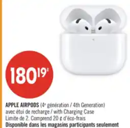 Pharmaprix APPLE AIRPODS 4th Generation with Charging Case offer