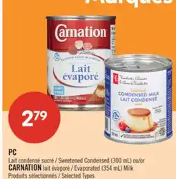 Pharmaprix PC Sweetened Condensed (300 mL) or CARNATION Evaporated (354 mL) Milk offer