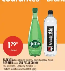 Pharmaprix ESSENTIA Ionized Alkaline Water, PERRIER SAN PELLEGRINO Sparkling Water offer