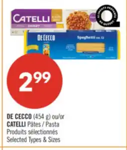 Pharmaprix DE CECCO (454 g) or CATELLI Pasta offer