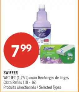 Pharmaprix SWIFFER WET JET (1,25 L) or Cloth Refills (10 - 16) offer