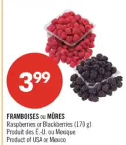 Pharmaprix Raspberries or Blackberries offer