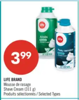 Pharmaprix LIFE BRAND Shave Cream offer