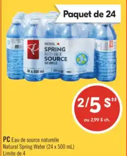 Pharmaprix PC Natural Spring Water offer