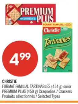 Pharmaprix CHRISTIE FORMAT FAMILIAL TARTINABLES (454 g) or PREMIUM PLUS (450 g) Crackers offer