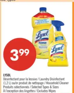 Pharmaprix LYSOL Laundry Disinfectant (1.2 L) or Household Cleaner offer