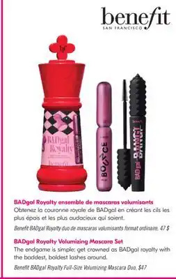 Pharmaprix Benefit BADgal Royalty Full-Size Volumizing Mascara Duo offer