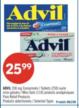 Pharmaprix ADVIL 200 mg Tablets (250g) or Mini-Gels (110) Pain Relief Products offer