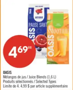 Pharmaprix OASIS Juice Blends offer