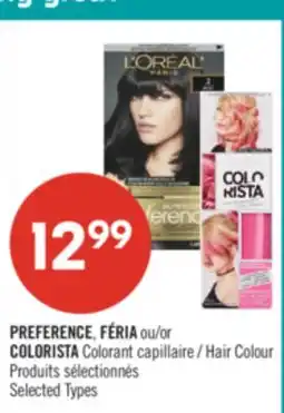 Pharmaprix PREFERENCE, FÉRIA or COLORISTA Hair Colour offer