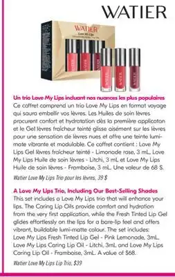 Pharmaprix Watier Love My Lips Lip Trio offer
