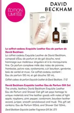 Pharmaprix David Beckham Exquisite Leather Fragrance Gift Set offer