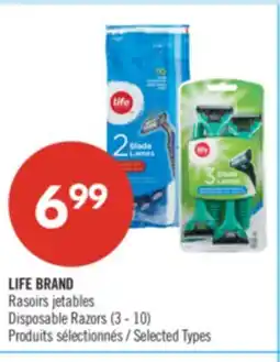 Pharmaprix LIFE BRAND Disposable Razors offer