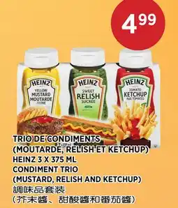 Kim Phat HEINZ CONDIMENT TRIO (MUSTARD, RELISH AND KETCHUP) offer