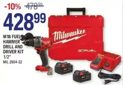 NAPA Auto Parts Milwaukee M18 fuel hammer drill and driver kit offer