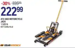 NAPA Auto Parts Gearwrench atv and motorcycle offer