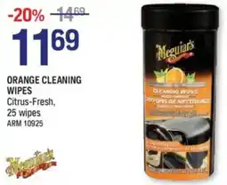 NAPA Auto Parts Orange cleaning wipes offer