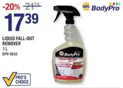 NAPA Auto Parts Liquid fall-out remover offer