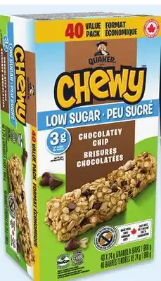 Walmart Quaker Chewy Low Sugar 40s offer