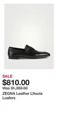 Holt Renfrew ZEGNA Leather L'Asola Loafers offer