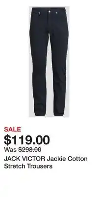 Holt Renfrew JACK VICTOR Jackie Cotton Stretch Trousers offer