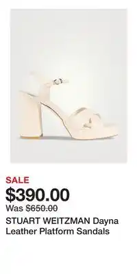 Holt Renfrew STUART WEITZMAN Dayna Leather Platform Sandals offer