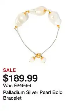 TSC Stores Palladium Silver Pearl Bolo Bracelet offer