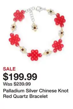 TSC Stores Palladium Silver Chinese Knot Red Quartz Bracelet offer