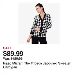 TSC Stores Isaac Mizrahi The Tribeca Jacquard Sweater Cardigan offer