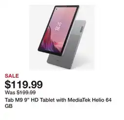 TSC Stores Tab M9 9 HD Tablet with MediaTek Helio 64 GB offer